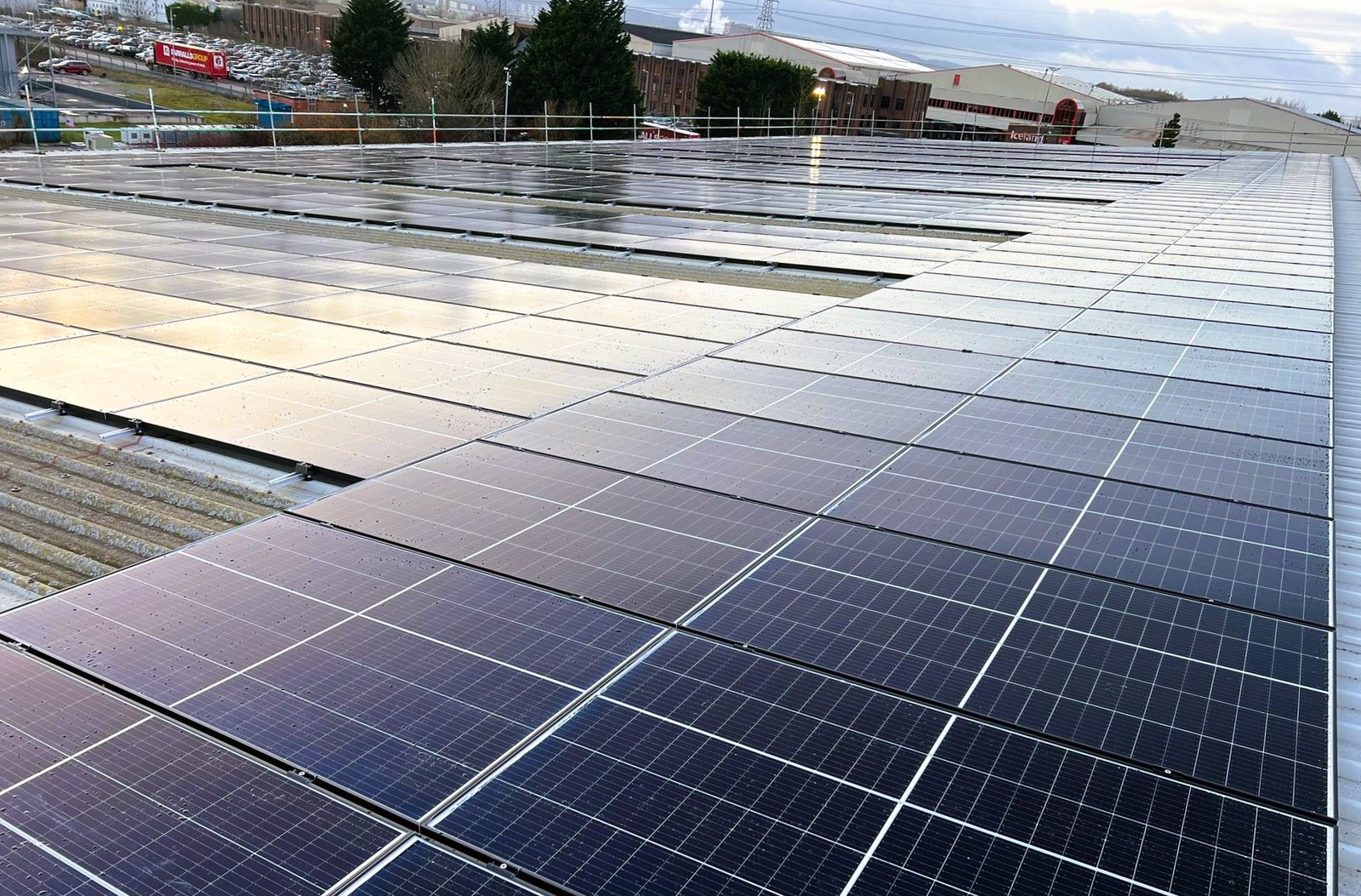 Commercial solar installation